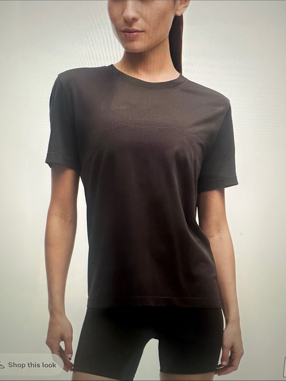lululemon athletica Black Short Sleeve Crew Tee
